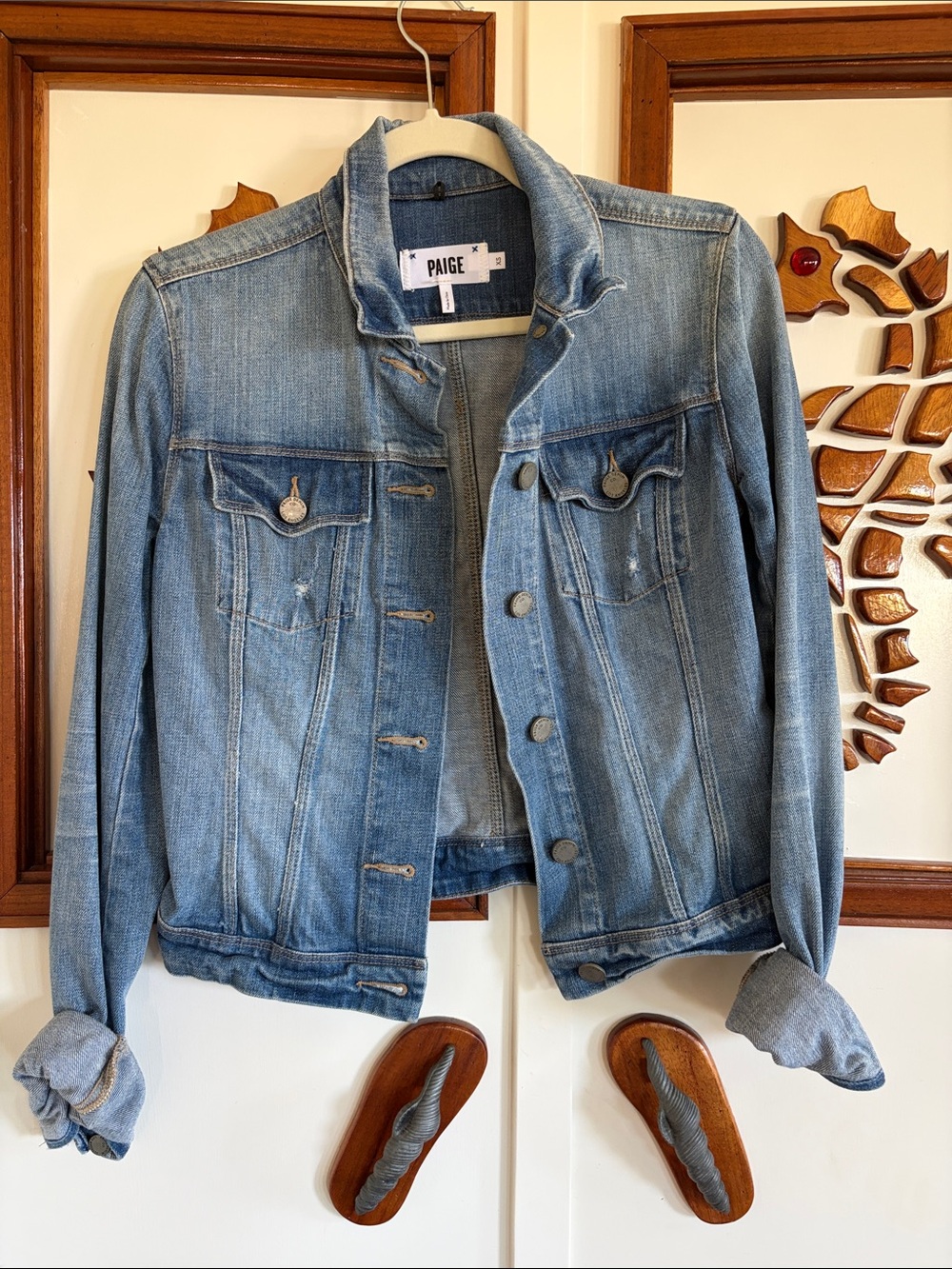 PAIGE Light Wash Jean Jacket in Faded Blue